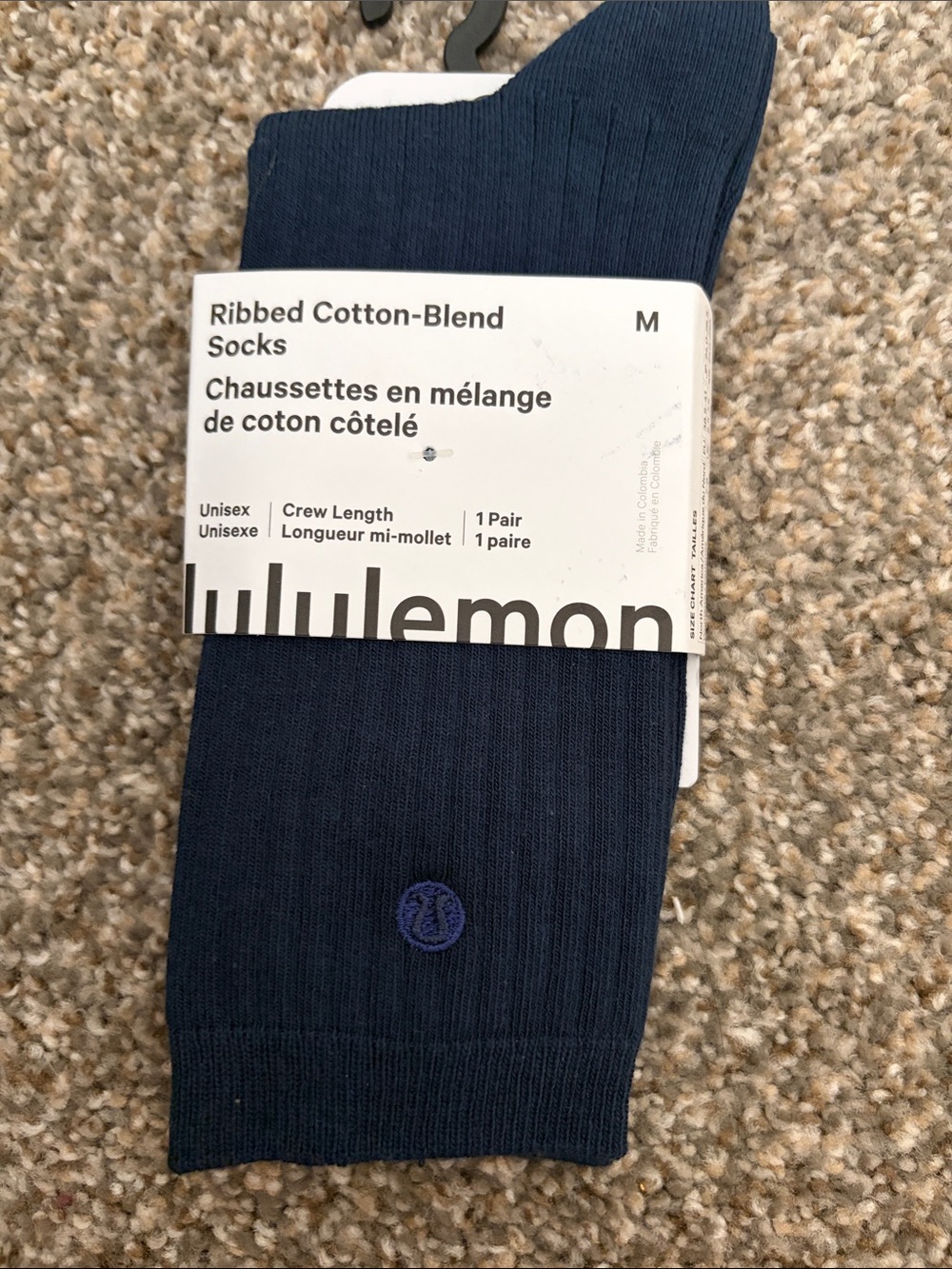 lululemon athletica Ribbed Crew Socks - Dark Navy
